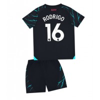 Koszulka piłkarska Manchester City Rodri Hernandez #16 Strój Trzeci dla dzieci 2023-24 tanio Krótki Rękaw (+ Krótkie spodenki)